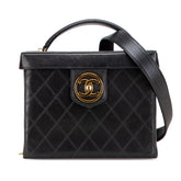 シャネル ビコローレ ココマーク バニティバッグ ショルダーバッグ 2WAY ブラック レザー レディース CHANEL 【中古】